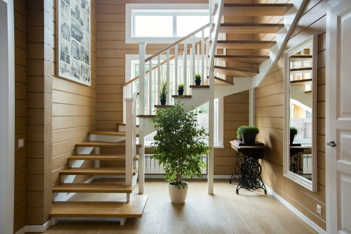Treppenlaufformen im Inneren des Hauses