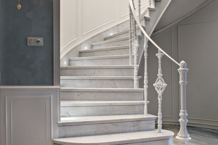 stone staircase in the interior of a private house