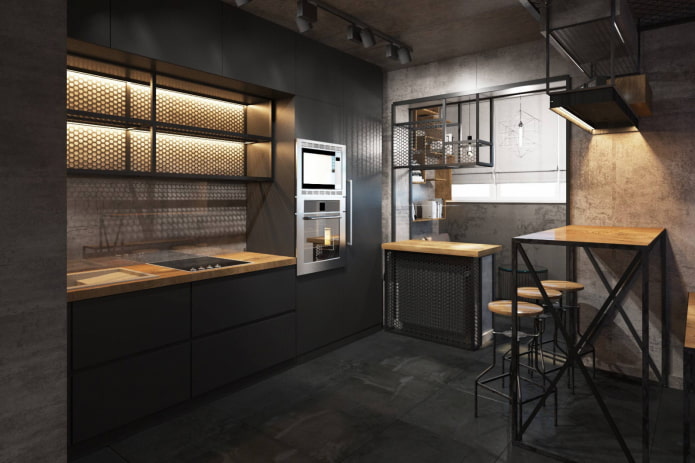 kitchen in shades of gray