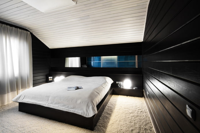 Das Schlafzimmer in Schwarz-Weiß fertigstellen