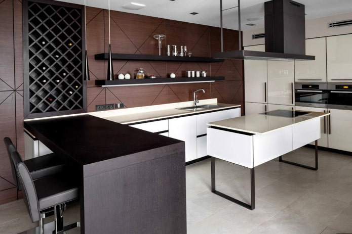 storage systems in the kitchen in modern style