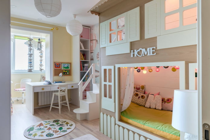 Children's room with an attached balcony