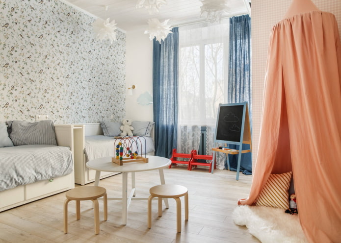 Pasztell színű szoba