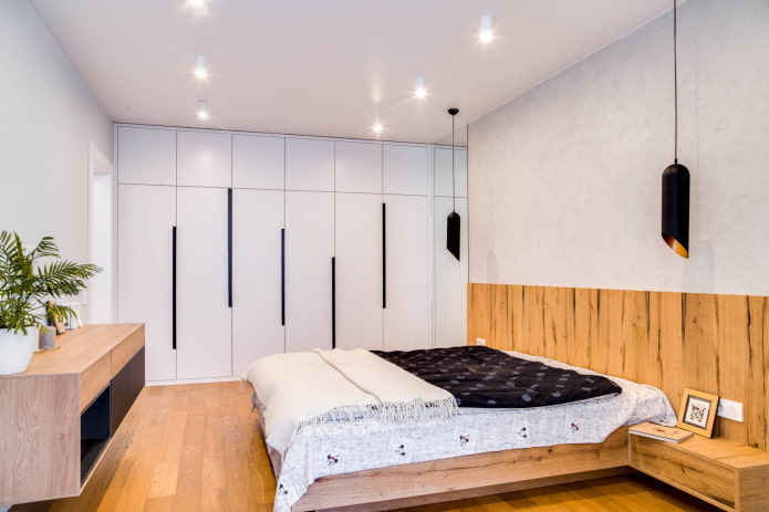 Bedroom with ceiling lights