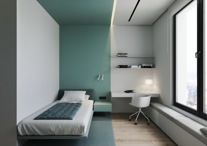 плава дечија соба у стилу минимализма