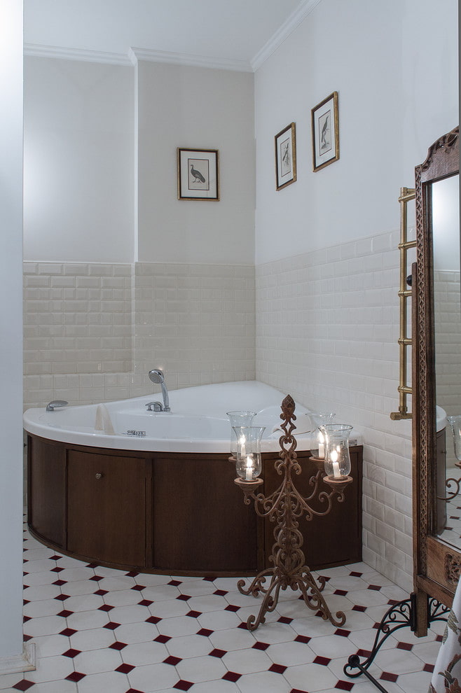 classic style corner bathtub