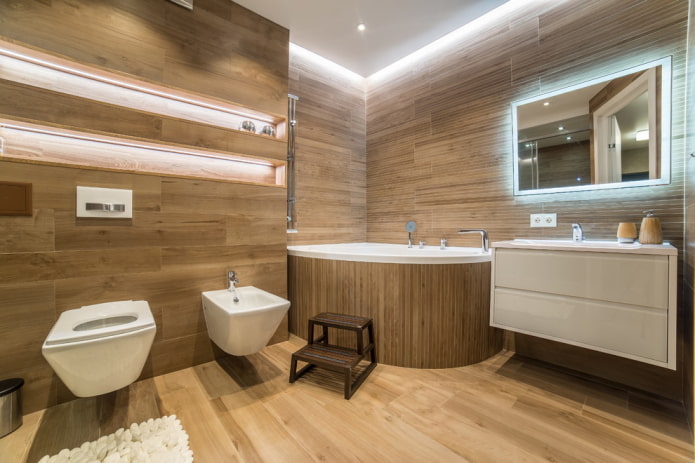 belső tágas fürdőszoba sarok akril tál
