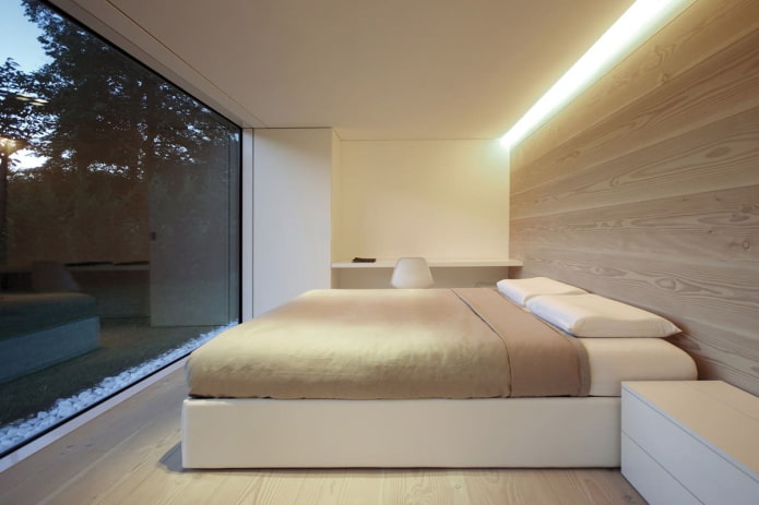 finishing the bedroom in a minimalist style