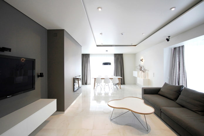 das Wohnzimmer im minimalistischen Stil einrichten