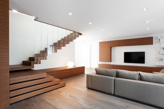 дизајн ентеријера дневне собе у минималистичком стилу