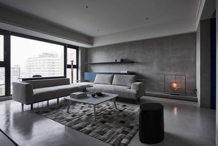 színek a nappaliban minimalista stílusban