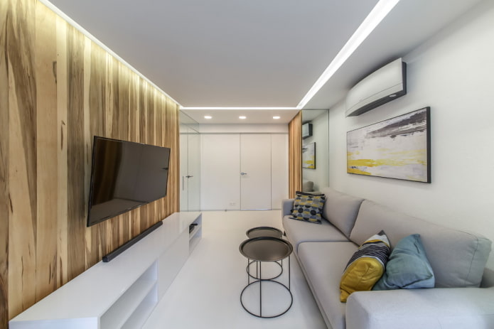 living room interior design in white colors