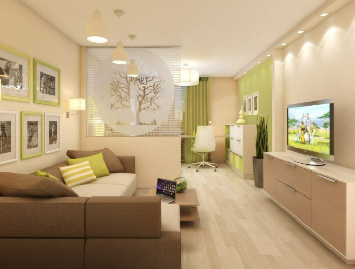 layout of the combined children's-living room