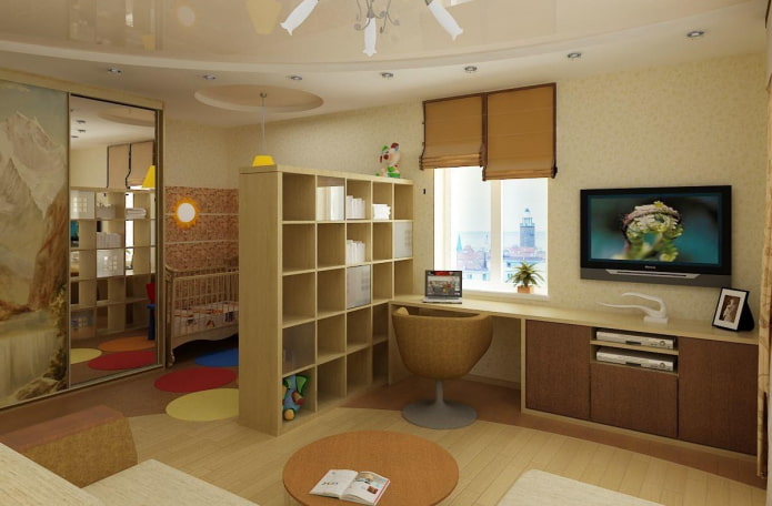 layout of the combined children's-living room