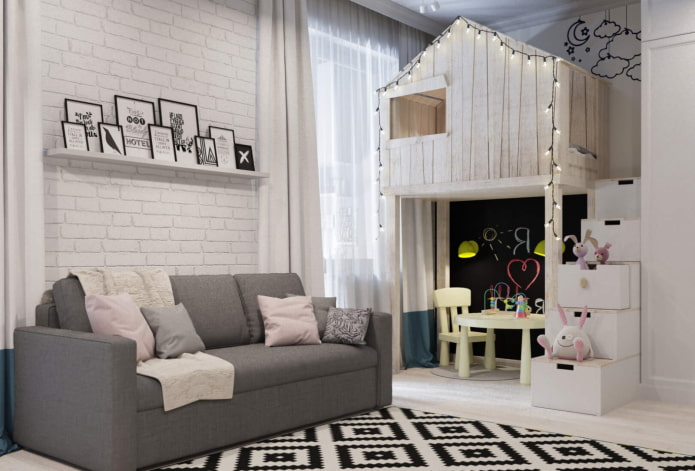 interior design of the combined children's-living room