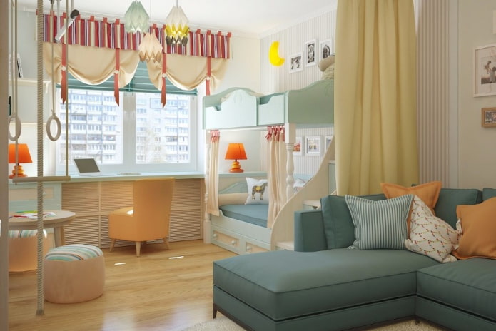 interior design of the combined children's-living room