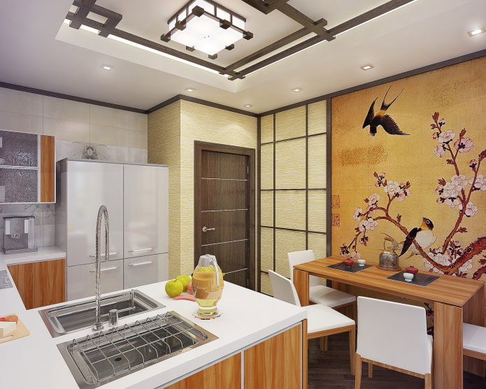 Fertigstellung der Küche im japanischen Stil