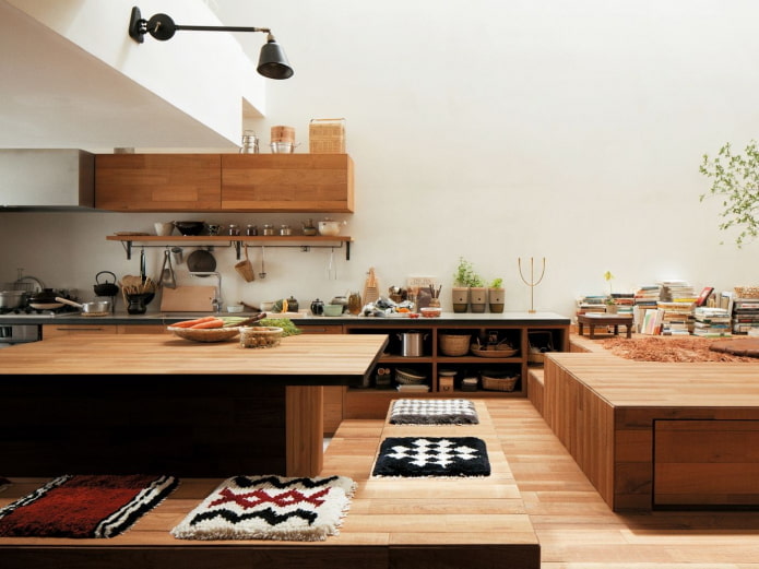 Kücheneinrichtung im japanischen Stil