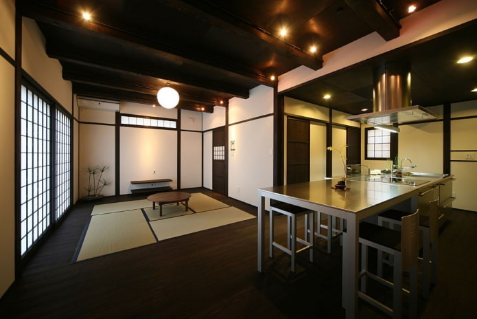 дизајн ентеријера кухиње у јапанском стилу