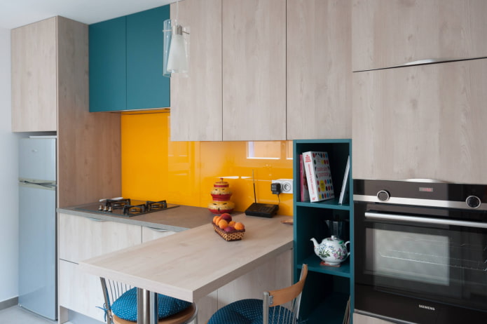 Colored kitchen