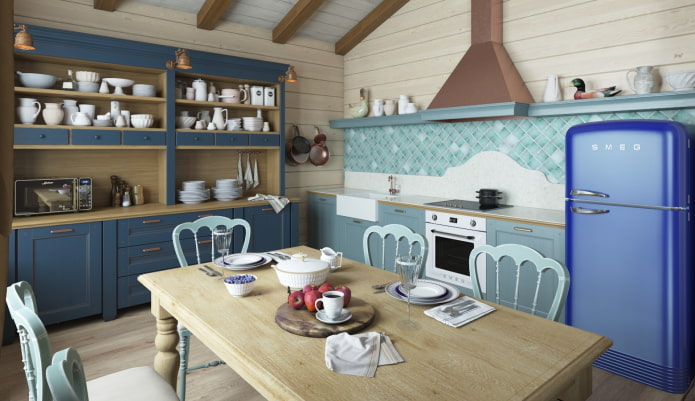 kitchen interior in rustic country style