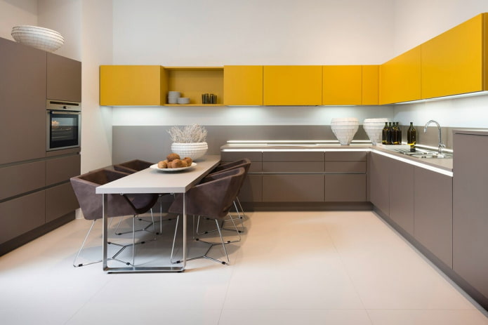 minimalistische geräumige Küche