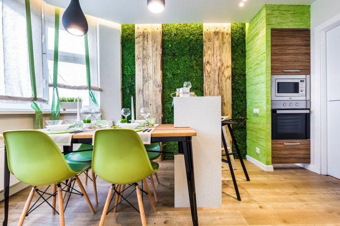 light green kitchen interior sa eco-style