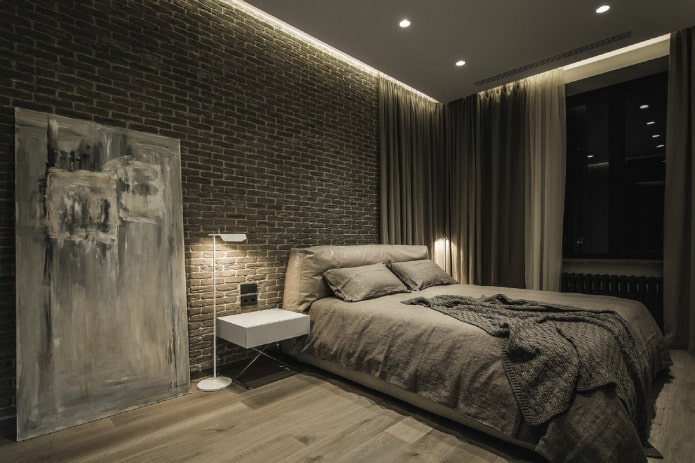 industrial style men's bedroom