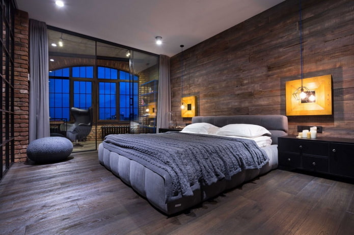 industrial style men's bedroom