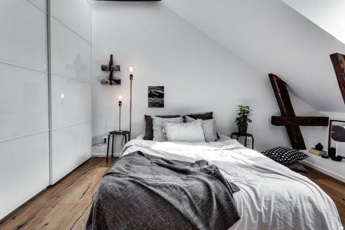 намештај у спаваћој соби у скандинавском стилу