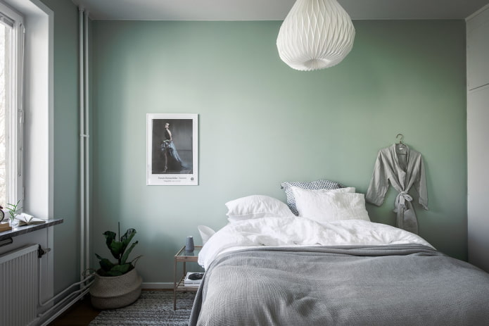 color scheme of the bedroom in nordic style