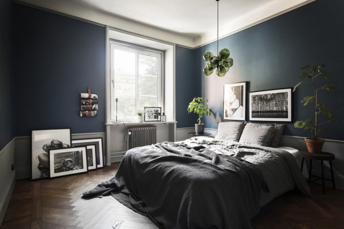 Farbgebung des Schlafzimmers im nordischen Stil