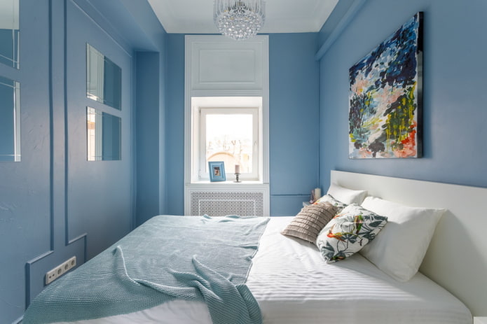 color scheme of a narrow bedroom