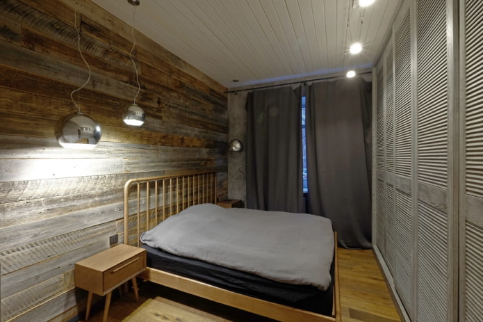 Schlafzimmer im Loft-Stil in Chruschtschow