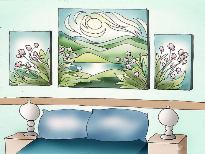 Gemälde im Schlafzimmer in Feng Shui