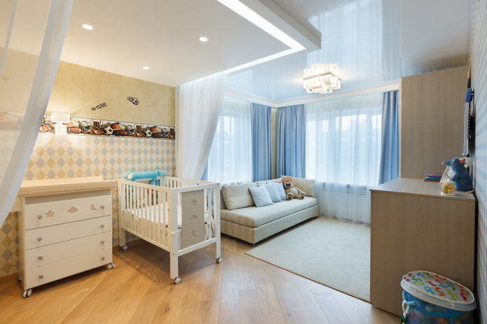 layout and zoning of the nursery for the kid
