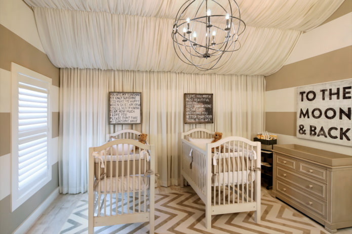 design of a nursery for toddlers twins