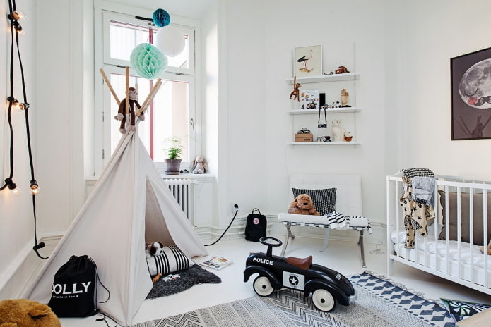 nursery for toddler in scandinavian style