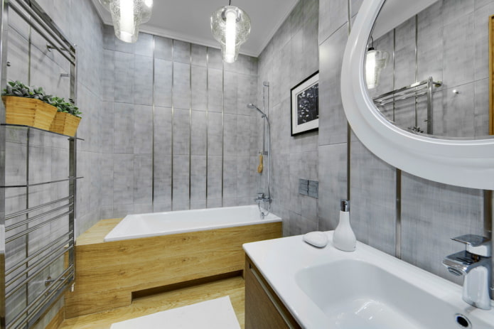 дизајн купатила у сивим нијансама