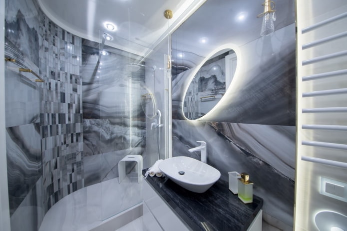 bathroom design in shades of gray