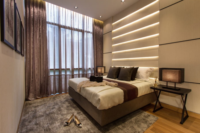 beige and brown bedroom interior