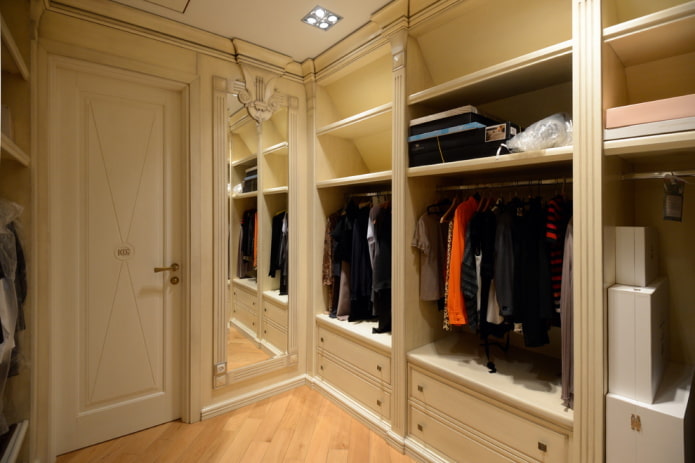wardrobe design in a separate room