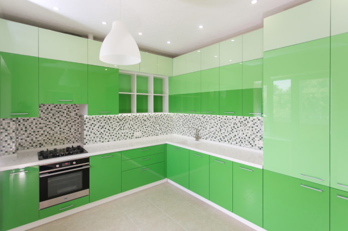 การออกแบบห้องครัวในโทนสีเขียวอ่อน