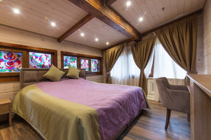 текстил у спаваћој соби у рустикалном стилу