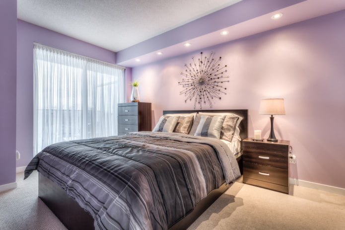 lilac bedroom interior design