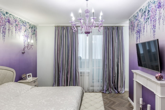 lilac bedroom interior design