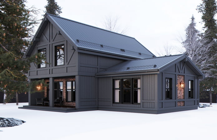 black house in Scandinavian style