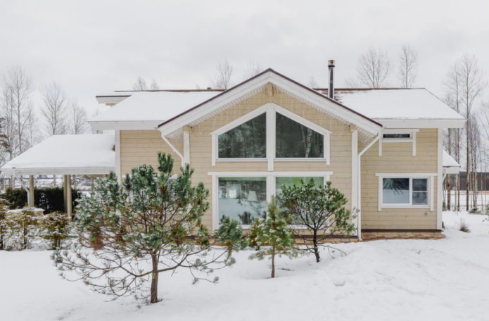beige house in Scandinavian style