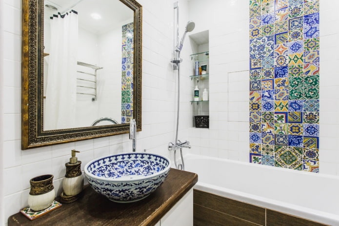 fürdőszoba dekoráció mediterrán stílusban