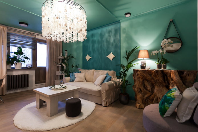 living room in Mediterranean style